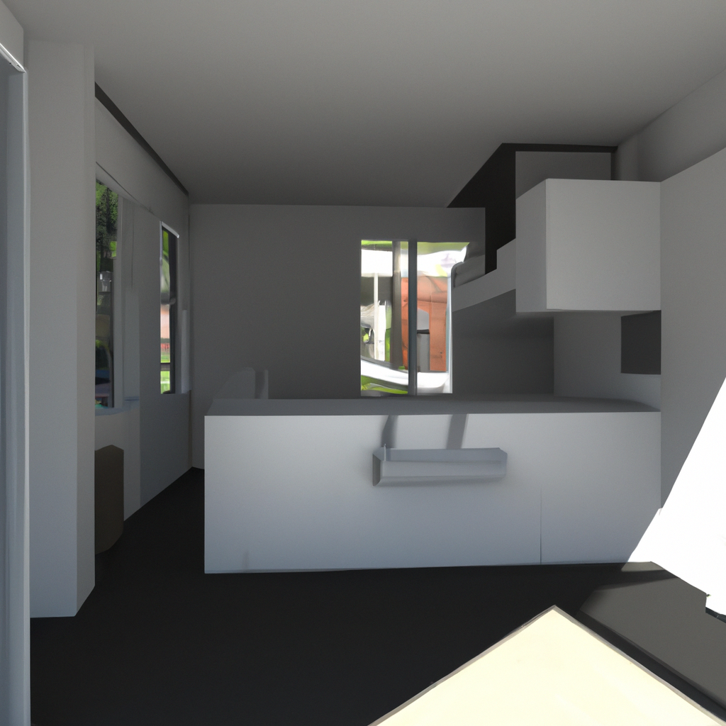 Fotorealistisch beeld van een volledig verbouwde kelder met een moderne woonruimte, inclusief een gezellige woonkamer en een open keuken. Mensen, zoals een tevreden gezin, genieten van hun nieuwe leefruimte met natuurlijk licht dat naar binnen valt. De inrichting moet uitnodigend en stijlvol zijn, met aandacht voor detail. Het beeld moet de transformatie van de kelder in een functionele en veilige ruimte uitstralen, waarbij de nadruk ligt op comfort en modern design.
